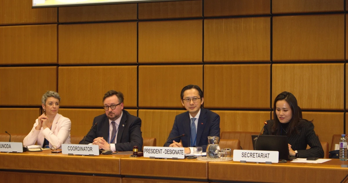 Ambassador Do Hung Viet (second from right), Permanent Representative of Viet Nam to the United Nations and President-designate of the 11th Review Conference (RevCon 11) of the Treaty on the Non-Proliferation of Nuclear Weapons (NPT), chairs regional group consultations. (Photo: VNA)