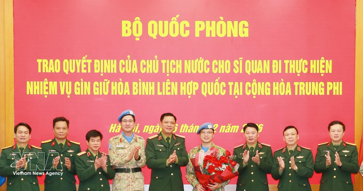 Decision presented to officer deployed on UN peacekeeping mission in Central African Republic