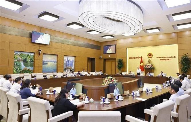 The National Assembly (NA) Standing Committee convenes its 47th session in Ha Noi on July 10. (Photo: VNA)
