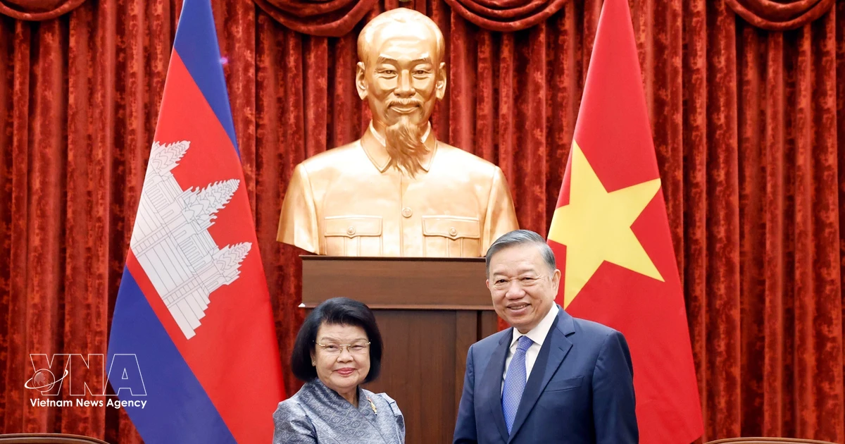 Top Vietnamese leader receives Cambodian National Assembly President