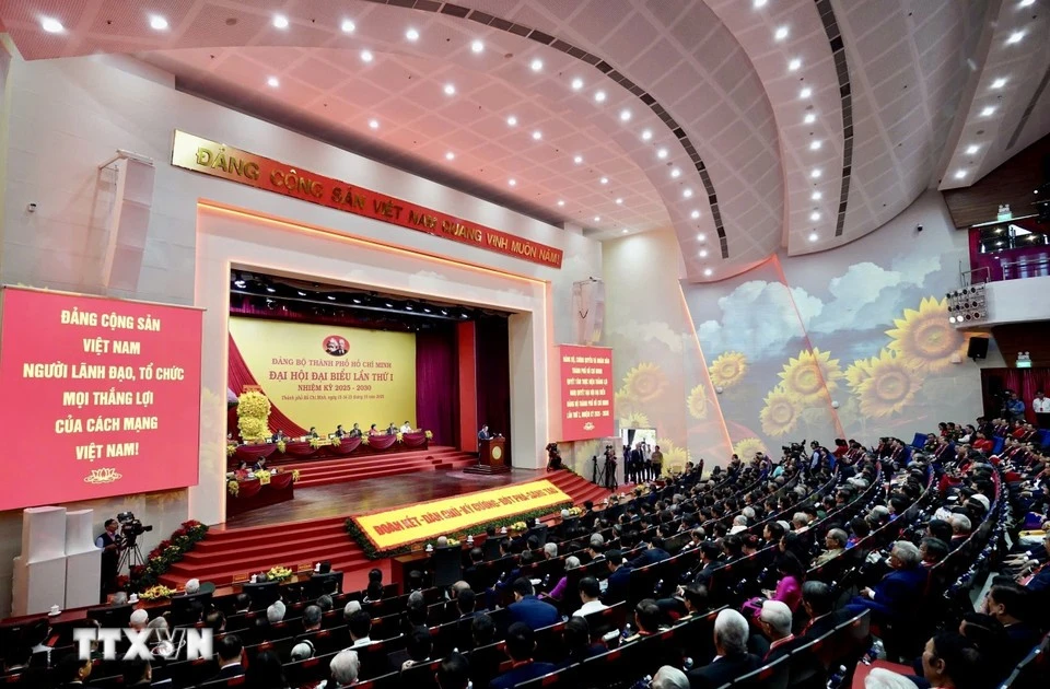 At the first Party Congress of Ho Chi Minh City for the 2025-2030 tenure (Photo: VNA)