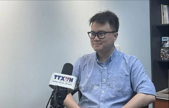 Dr. Enzo Sim Hong Chun at the Penang Institute in Malaysia. (Photo: VNA)