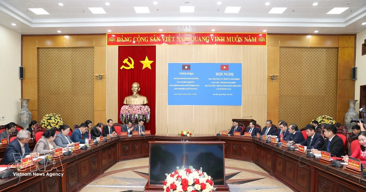 Lao Party’s Organisation Commission delegation visits Ninh Binh