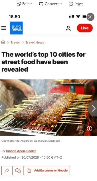 Hanoi ranks among world's top 10 street food cities