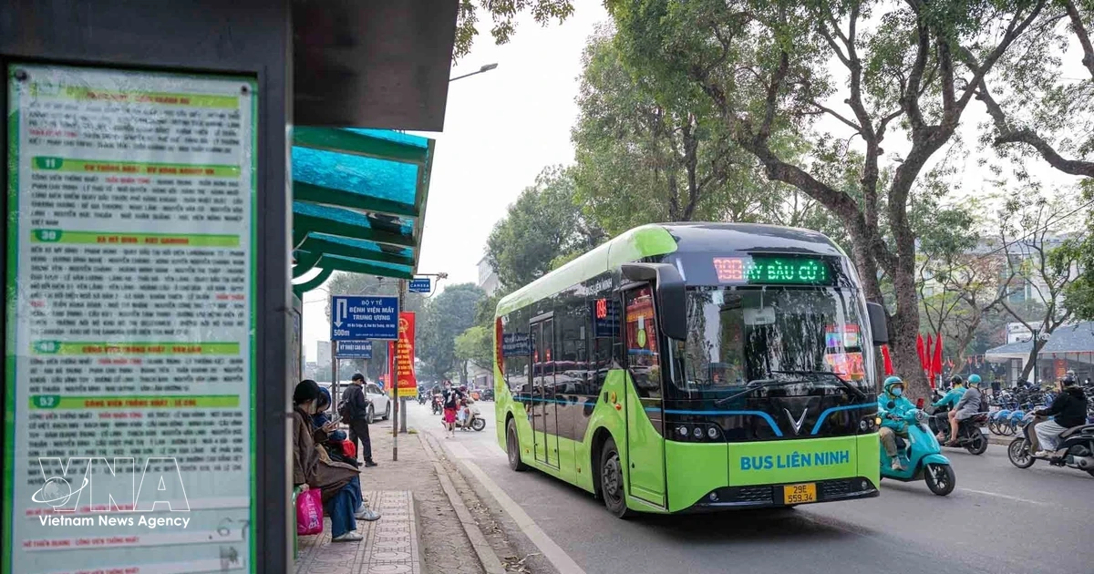 Hanoi launches 10 electric bus routes from April 1