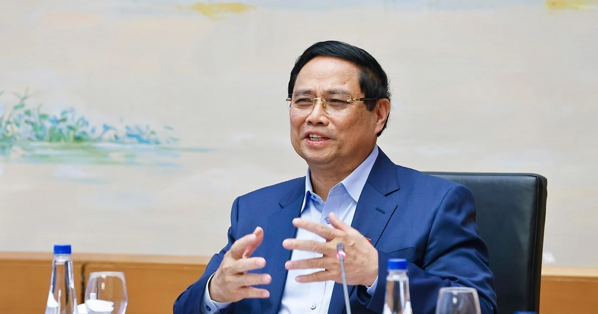 Prime Minister Pham Minh Chinh speaks at a group discussion within the National Assembly's 10th session. (Photo: VNA)