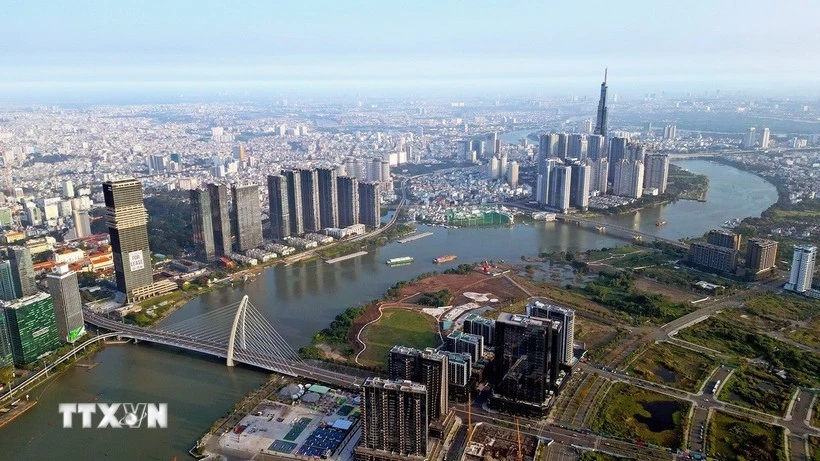 Viet Nam's first International Financial Centre will be located in Ho Chi Minh City and Da Nang city. In the photo: A corner of Ho Chi Minh City – the country’s leading economic, cultural, and tourism hub. (Photo: VNA)