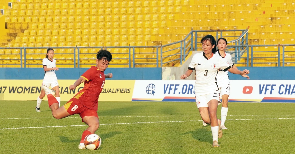 The Viet Nam U17 women’s football team clinches a 1–0 victory over Hong Kong (China), securing their place in the finals of the 2026 AFC U17 Women’s Asian Cup. (Photo:VNA)