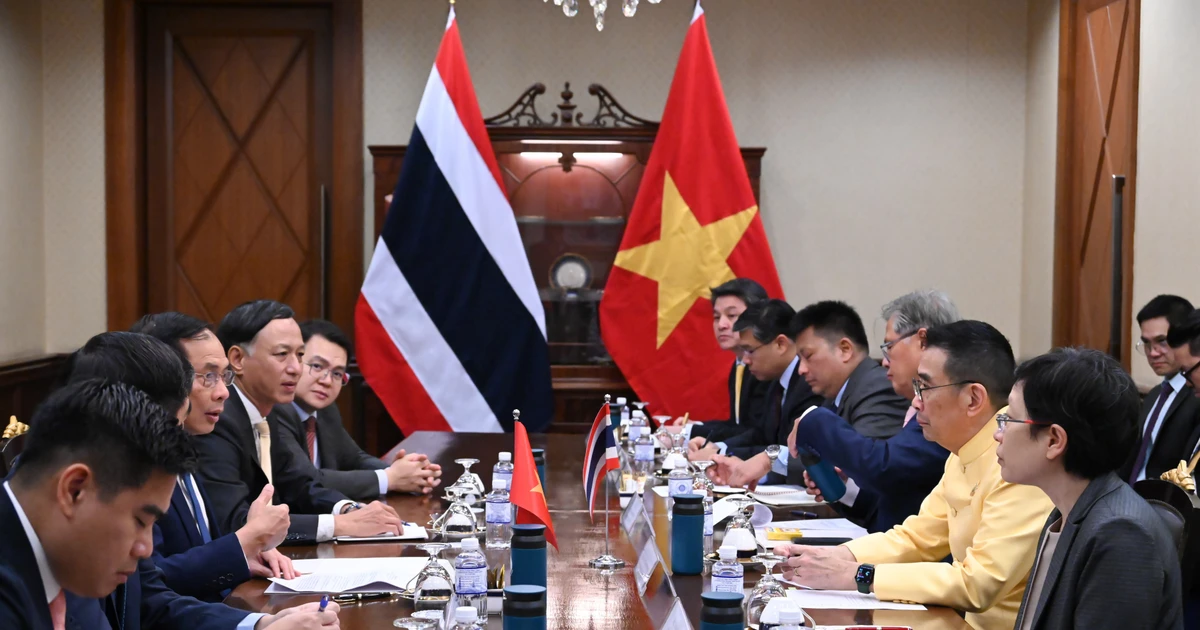 The meeting between Vietnamese Deputy Prime Minister and Minister of Foreign Affairs Bui Thanh Son and Thai Minister of Foreign Affairs Maris Sangiampongsa in Bangkok on July 29 (Photo: VNA) 