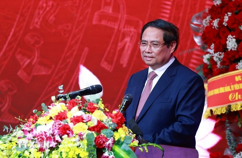 PM Pham Minh Chinh speaks at the 12th Congress of VTV’s Party Organisation on July 30. (Photo: VNA)