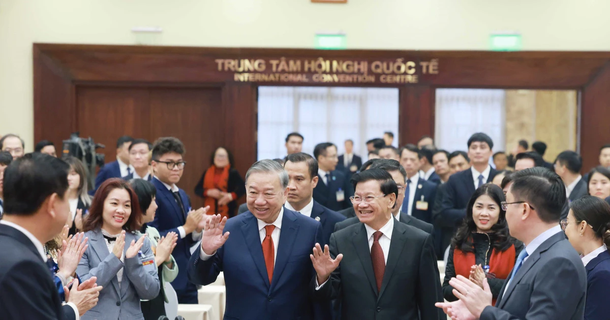Gallery - Top Vietnamese, Lao leaders hold talks in Hanoi | Vietnam+ (VietnamPlus)
