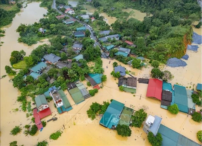 Widespread flooding in Tuyen Quang province (Photo: VNA) 