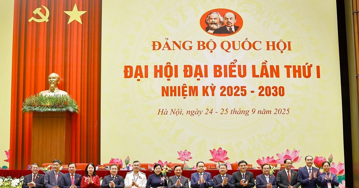 Delegates at the preparatory session of the 1st congress of the National Assembly Party Organisation for the 2025 – 2030 tenure in Ha Noi on September 24 , 2025 (Photo: VNA)