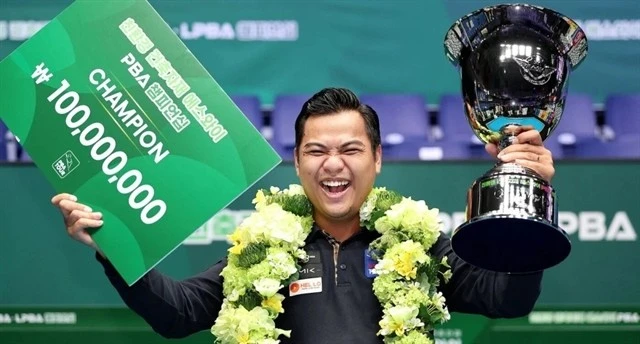 Vietnamese cueist stages stunning comeback to win billiards title in RoK