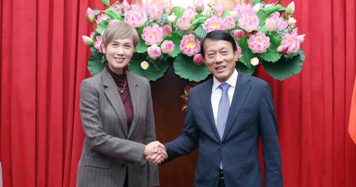 Minister of Public Security General Luong Tam Quang (R) and Singapore’s Minister for Digital Development and Information Josephine Teo in Ha Noi on January 15 (Photo: VNA)
