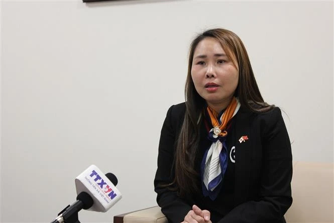 Vice Chairwoman of the Japanese Vietnamese Association and Chairwoman of the Vietnamese Association in Kansai Le Thuong (Photo: VNA)