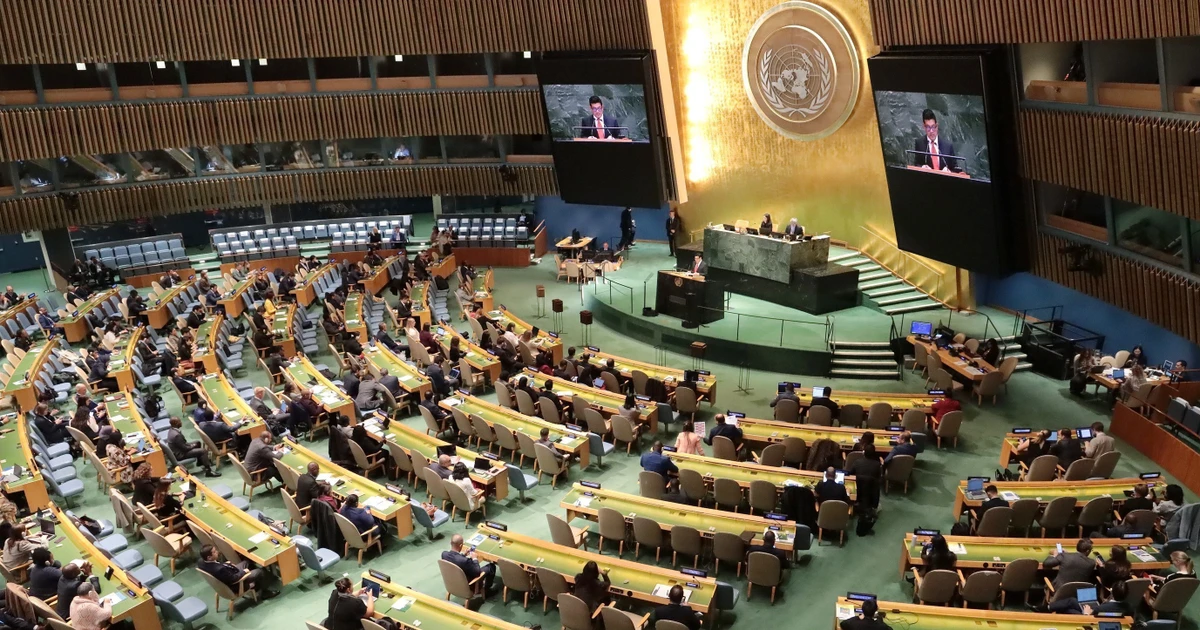 At the UNHRC's plenary session to elect its members for 2026-2028 (Photo: VNA)