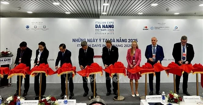 Delegates at the opening ceremony of the “Italian Days in Da Nang 2025”. (Photo: VNA)