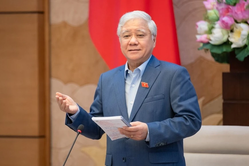 Politburo member and Standing Vice Chairman of the National Assembly (NA) Do Van Chien speaks at a meeting of the Organising Committee for the 80th anniversary of Viet Nam’s first general election to the NA in Ha Noi on December 30. (Photo: quochoi.vn)