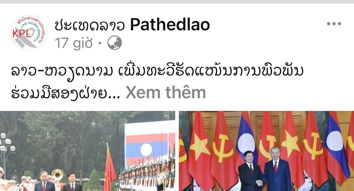 Lao media highlights President Thongloun’s Vietnam visit