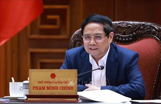 PM Pham Minh Chinh at the session.
