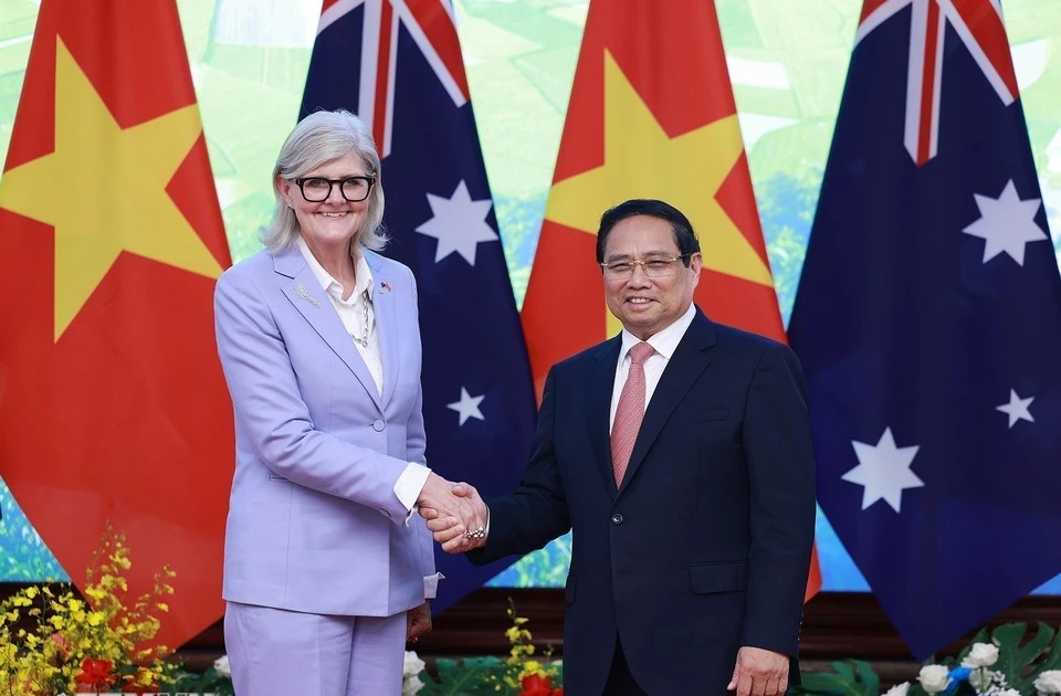 Prime Minister Pham Minh Chinh meets with Australian Governor-General Sam Mostyn. (Photo: VNA)