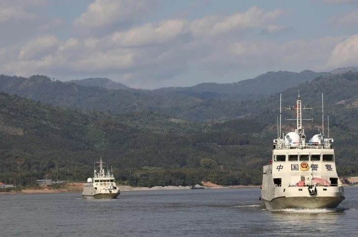 China, Laos, Myanmar, Thailand conduct joint patrols along Mekong River