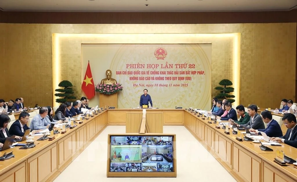 The 22nd meeting of the national steering committee on IUU fishing prevention on November 18, 2025. (Photo: VNA)