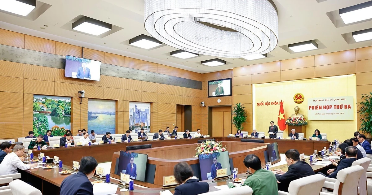 The third meeting of the National Election Council is held on November 10, 2025. (Photo: VNA)