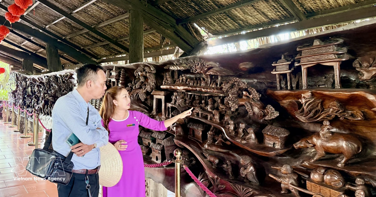 Driftwood “museum” in middle of Tien River