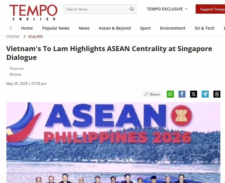 Indonesian media praise top leader’s message on ASEAN centrality