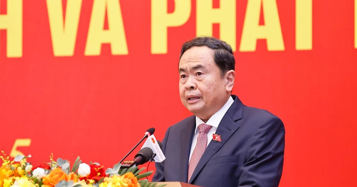 National Assembly Chairman Tran Thanh Man speaks at the national conference (Photo: VNA) 