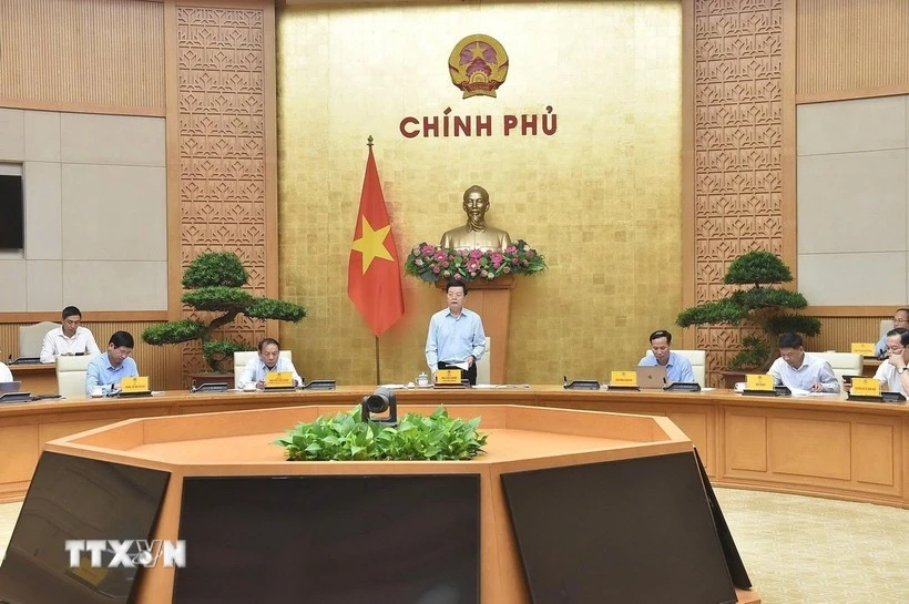 Deputy Prime Minister Mai Van Chinh chairs a meeting of the State Steering Committee for Tourism. (Photo: VNA) 