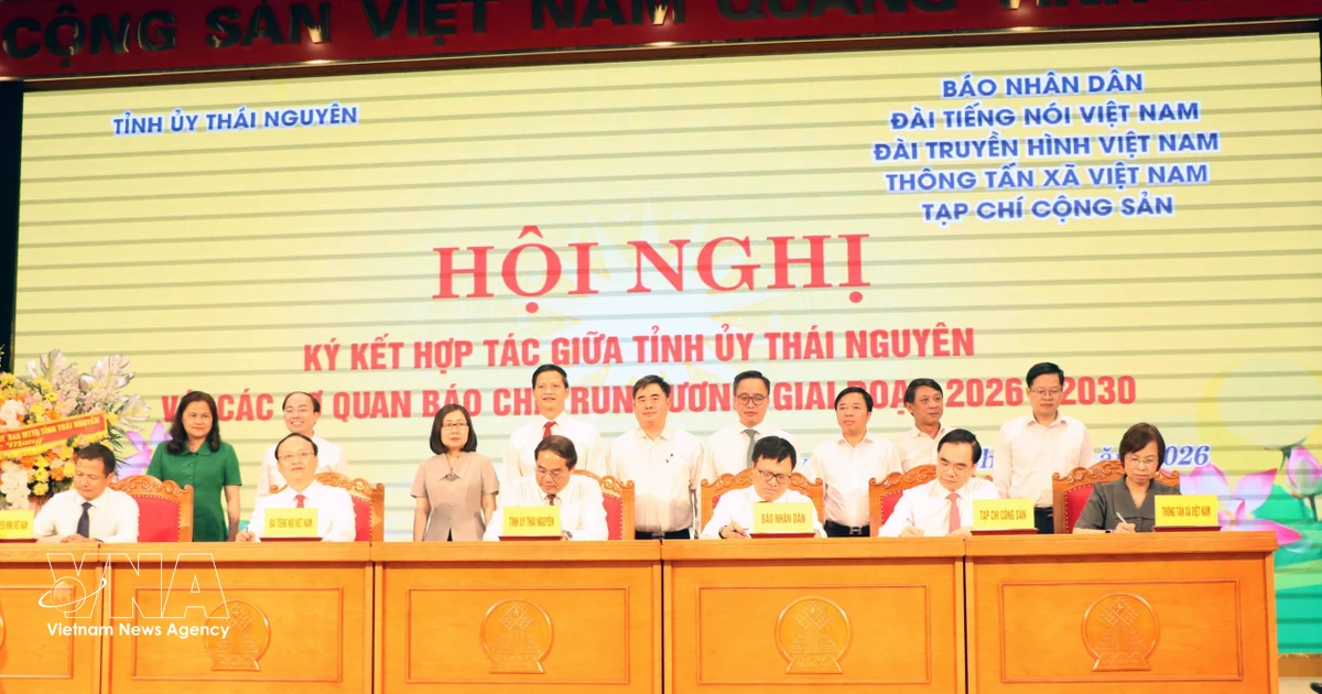 Five leading media agencies sign cooperation programme with Thai Nguyen province