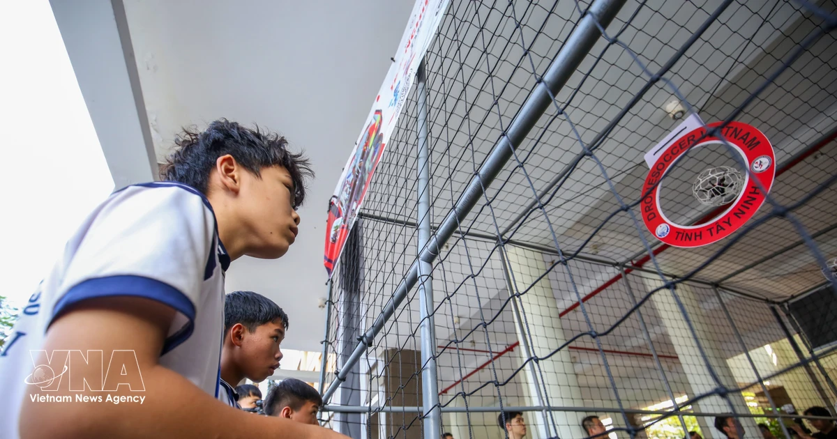 Drone Soccer 2026 debuts as innovative tech playground for Tay Ninh students