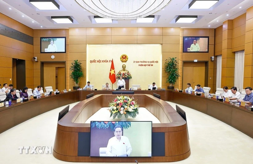 A session of the National Assembly Standing Committee. (Photo: VNA) 