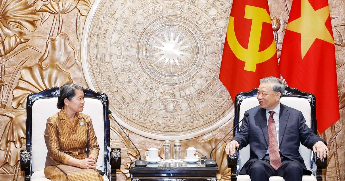 Party chief To Lam receives Cambodian solidarity front delegation