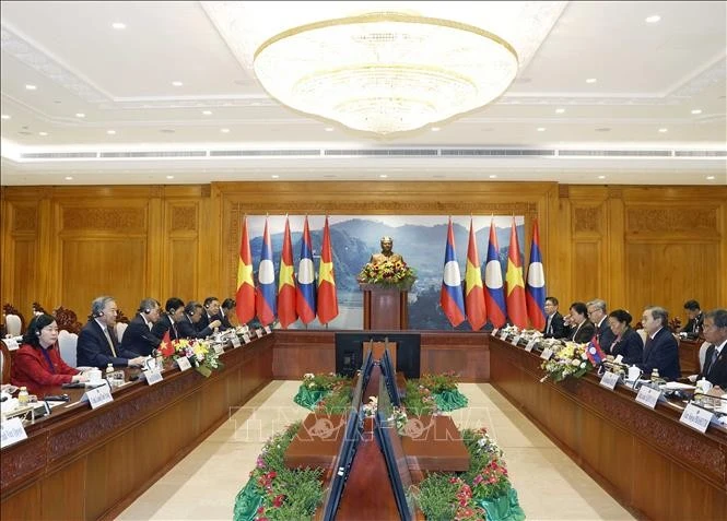 Lao NA President welcomes Vietnamese Party chief