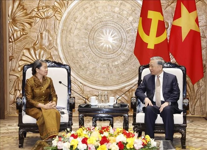 Party chief hosts Vice President of Cambodian People's Party