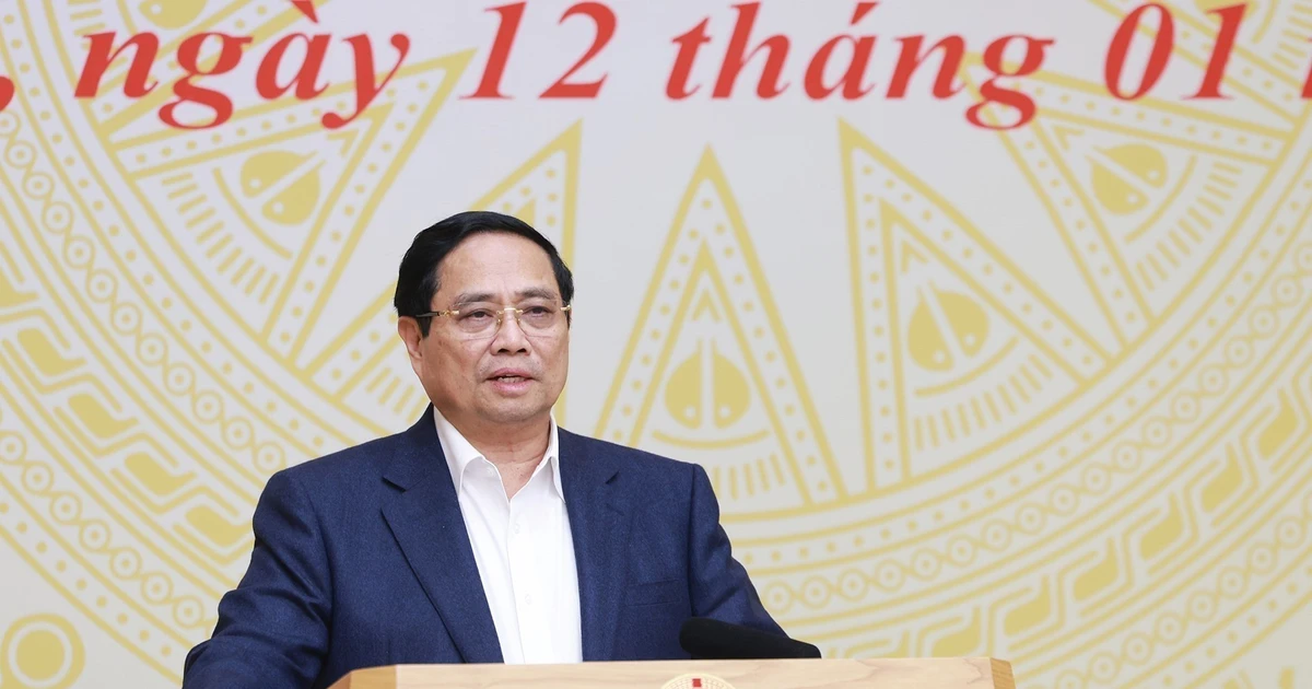 PM Pham Minh Chinh speaks at the meeting (Photo: VNA)