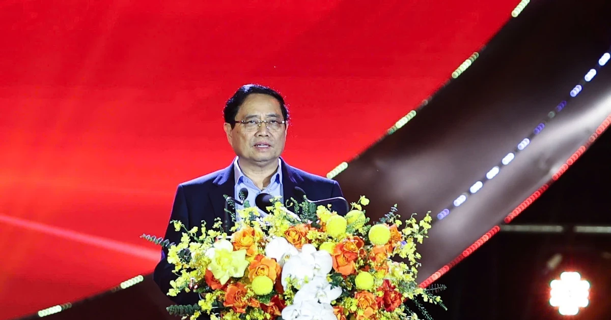 Prime Minister Pham Minh Chinh speaks at the opening ceremony of the “Great National Unity – Vietnamese Cultural Heritage" Week 2025 in Ha Noi on November 24, 2025 (Photo: VNA)