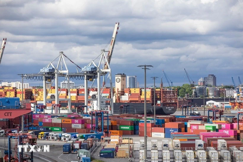 A cargo port in Hamburg, Germany (Photo: Xinhua/VNA)