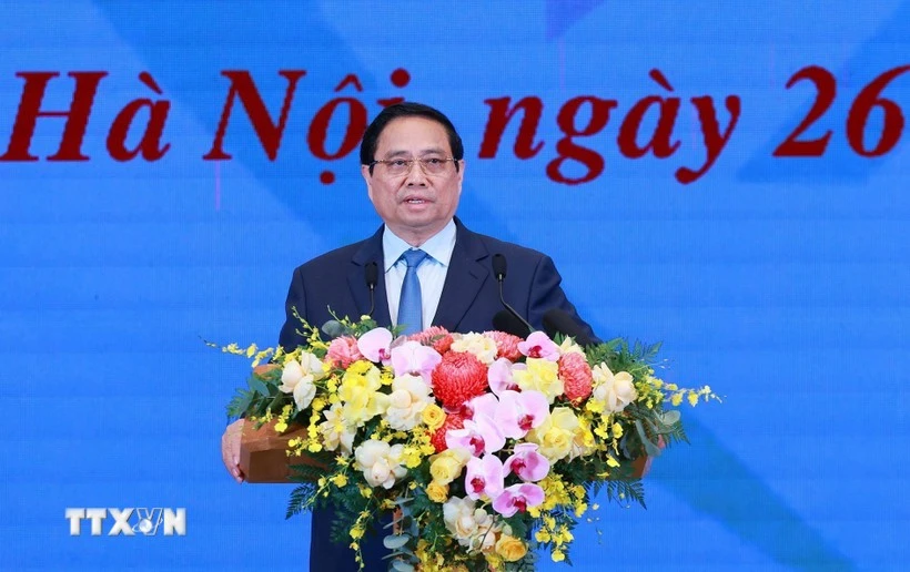Third-class Labour Orders are presented to collectives with outstanding contributions to the campaign. (Photo: VNA)