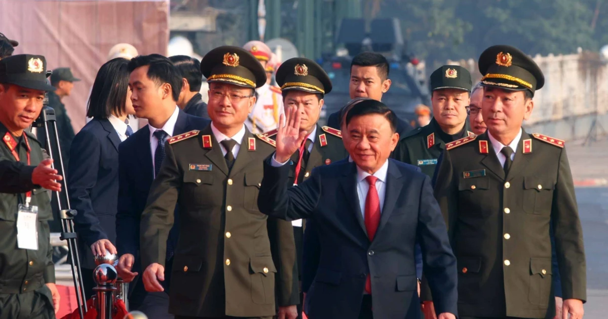 Politburo member, Standing member of the Party Central Committee’s Secretariat Tran Cam Tu attends the rehearsal. (Photo: VNA)