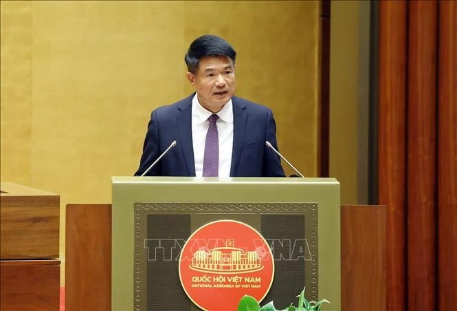 Prosecutor General of the Supreme People’s Procuracy Nguyen Huy Tien delivers a report on the operations of the Supreme People’s Procuracy during the 2021–2026 tenure on October 20. (Photo: VNA)