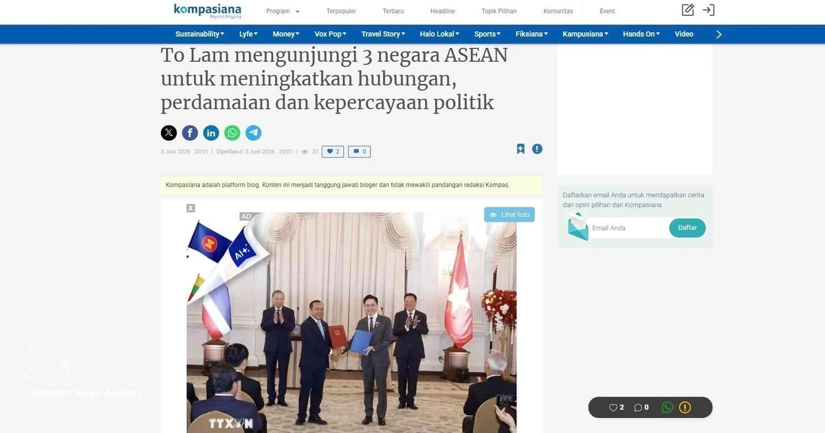 Indonesian newspaper praises Vietnamese leader’s visits to three ASEAN countries