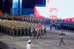 The Royal Cambodian Army troops at the rehearsal on April 22. (Photo: VNA)