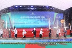 At the ground-breaking ceremony for Hanoi's Nam Thang Long - Tran Hung Dao metro line (Photo: VNA)