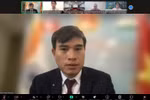 Bui Trung Thuong, Trade Counsellor at the Vietnamese Embassy in India, at the online seminar on June 25. (Photo: VNA)