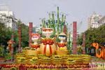 Decorations celebrating the Year of the Snake on Nguyen Hue pedestrian street in HCM City (Photo: nhandan.vn)